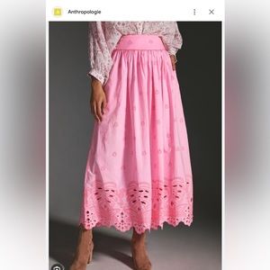 Farm rio pink maxi skirt size m. Slight fading throughout look at pics
